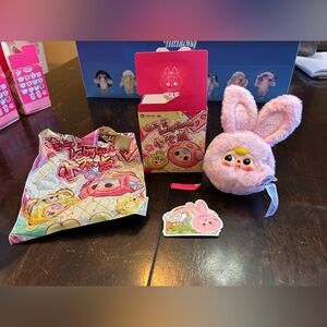 BB3 Baby Three Tiny / Mini Animal Head Pink Bunny Pendant NWT